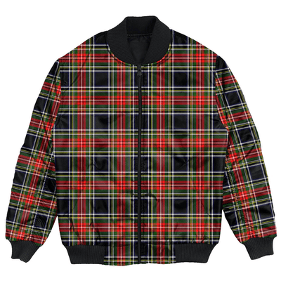 Clan Stewart Black Tartan Clan Bomber Jacket AE35