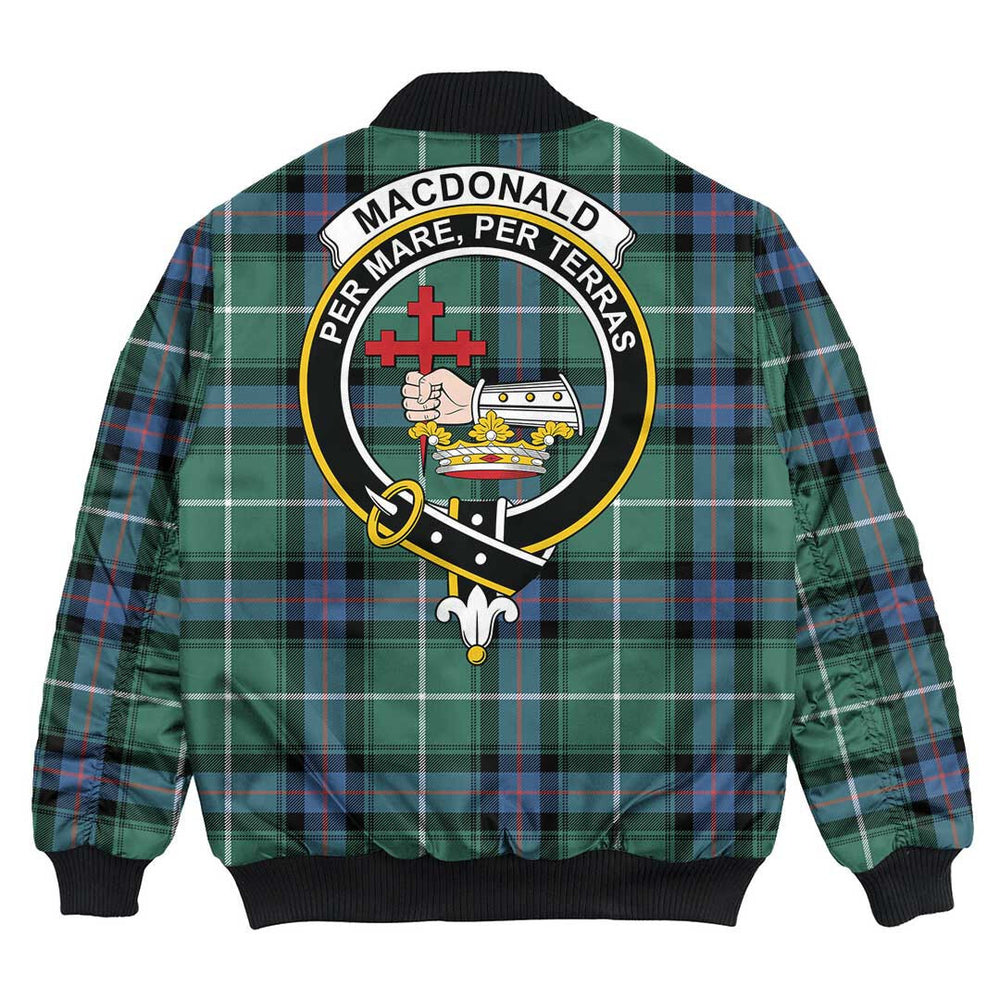 Clan MacDonald of the Isles Hunting Ancient Tartan Crest Bomber Jacket CH42 MacDonald of the Isles Hunting Ancient Tartan Tartan Bomber Jacket   