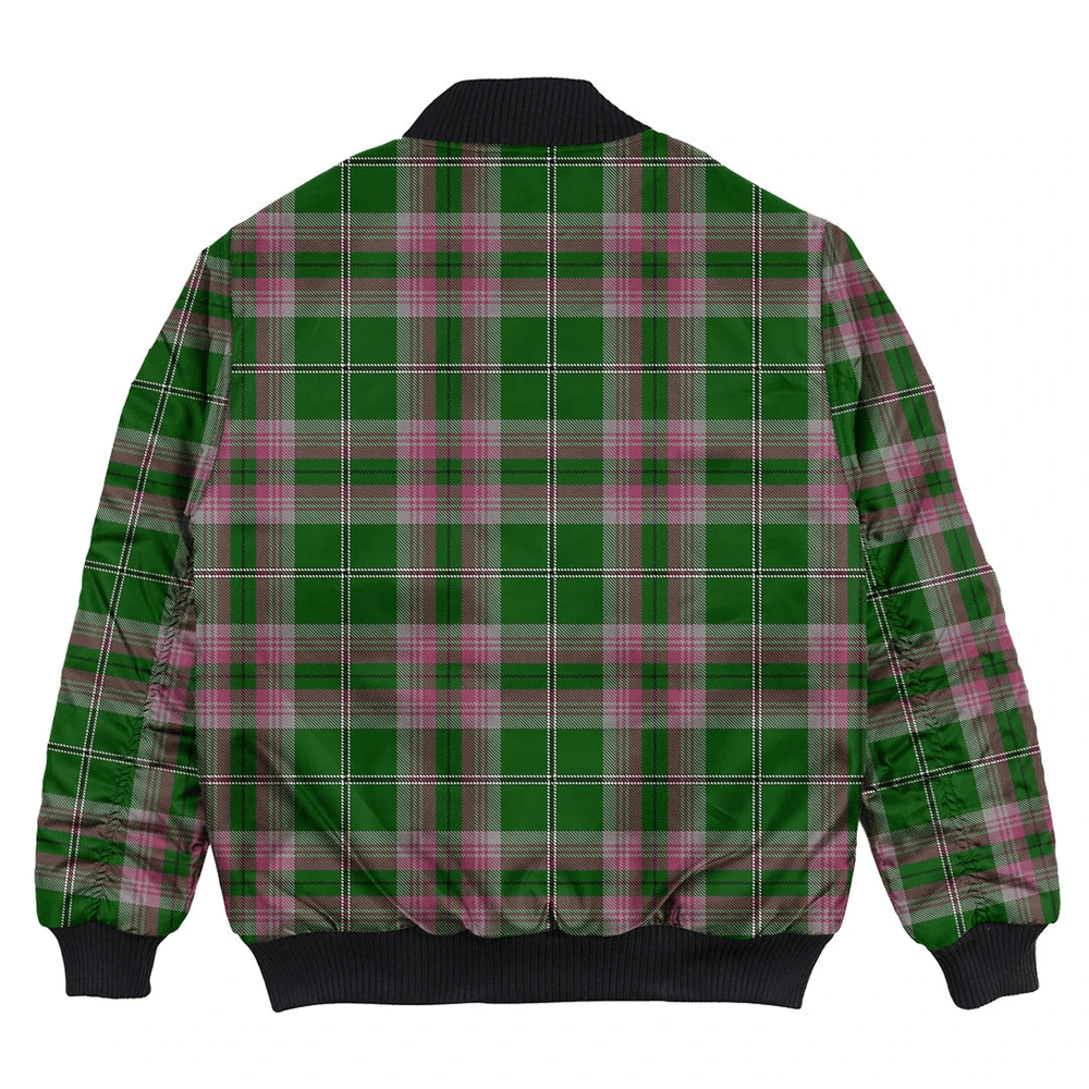 Clan Gray Tartan Bomber Jacket TH67 Gray Tartan Tartan Bomber Jacket   