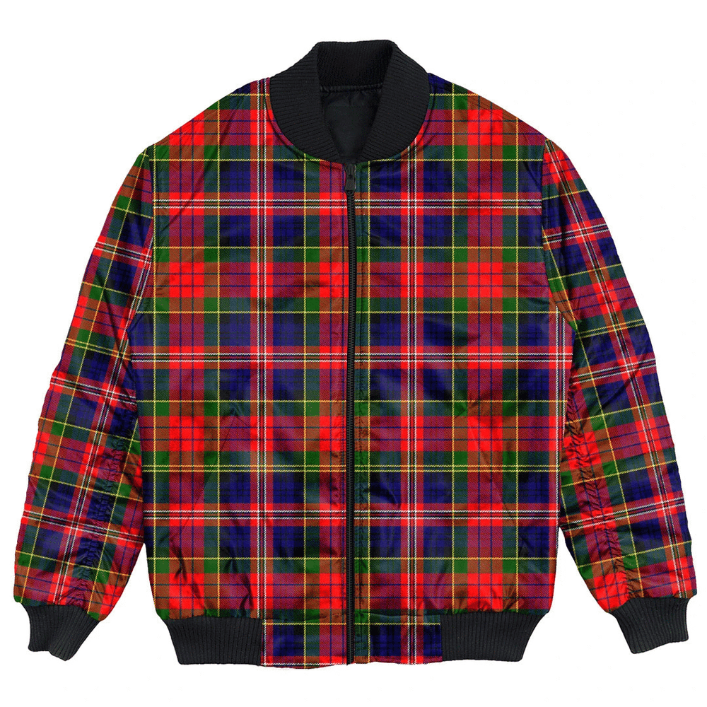 Clan MacPherson Modern Tartan Bomber Jacket AH73 MacPherson Modern Tartan Tartan Bomber Jacket   