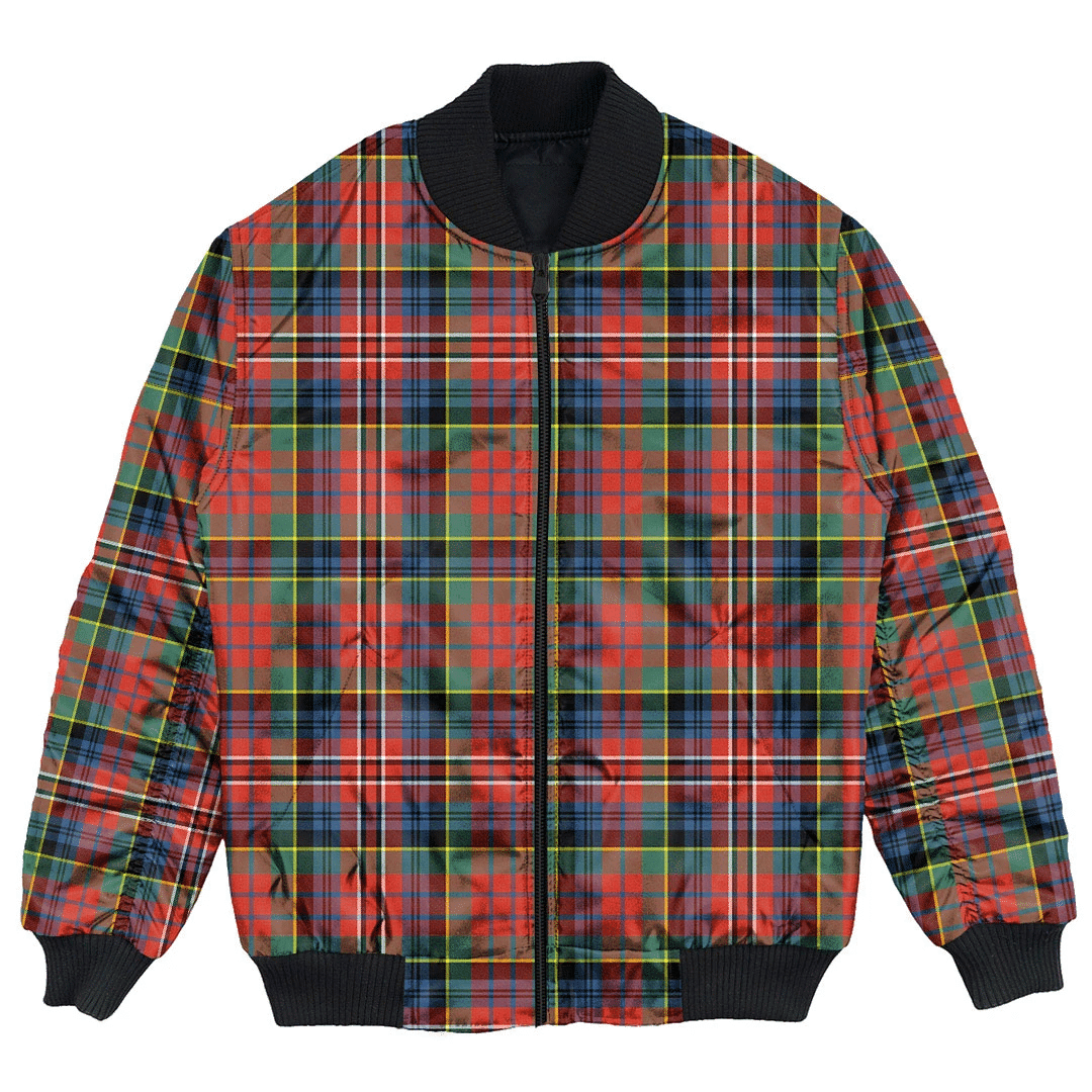 Clan MacPherson Ancient Tartan Clan Bomber Jacket QM33 MacPherson Ancient Tartan Tartan Bomber Jacket   