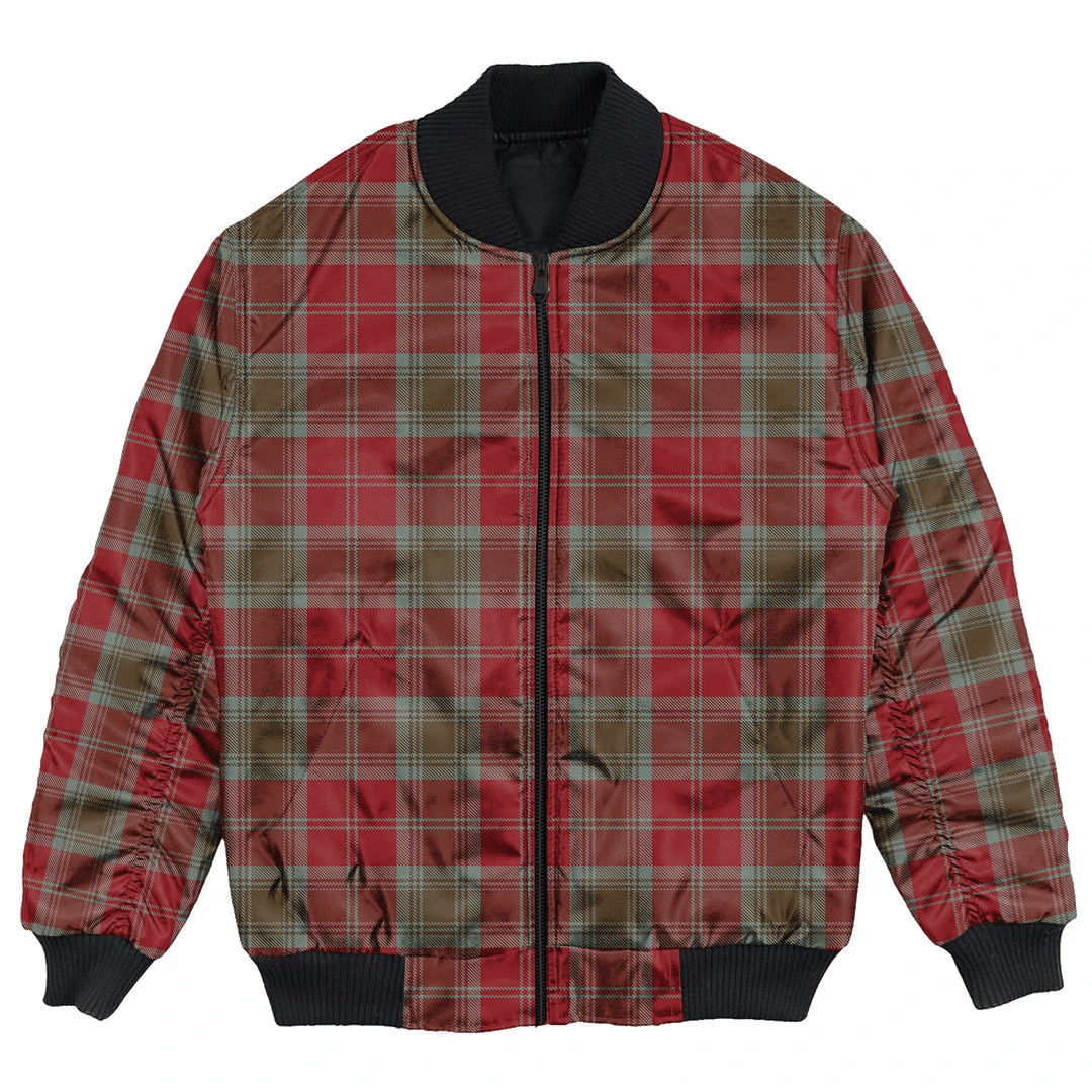 Clan Lindsay Weathered Tartan Bomber Jacket EH81 Lindsay Weathered Tartan Tartan Bomber Jacket   