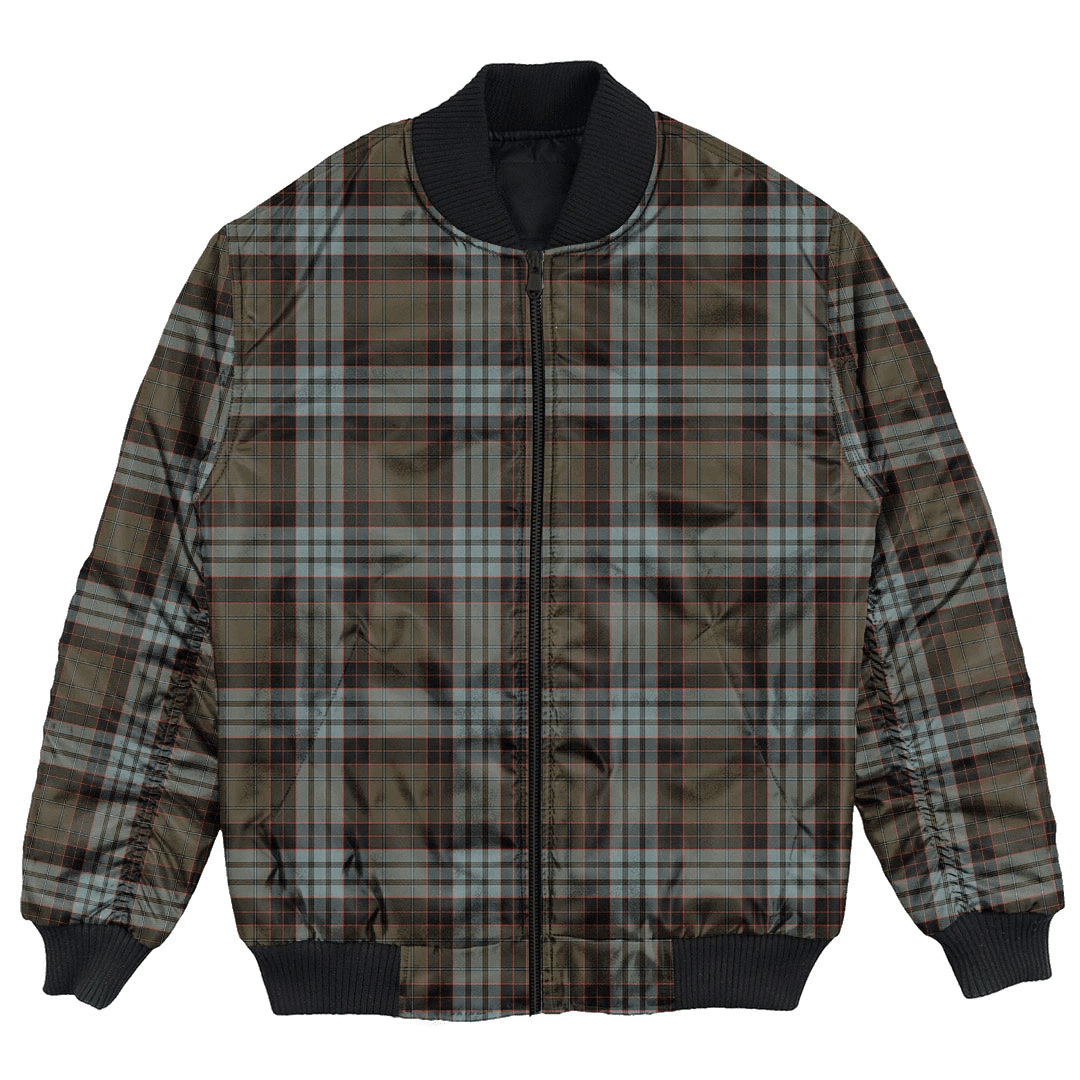 Clan Stewart Old Weathered Tartan Bomber Jacket MH16 Stewart Old Weathered Tartan Tartan Bomber Jacket   