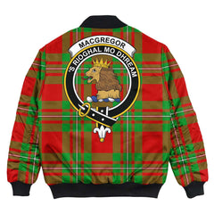 Clan MacGregor Modern Tartan Crest Bomber Jacket KR28 MacGregor Modern Tartan Tartan Bomber Jacket   