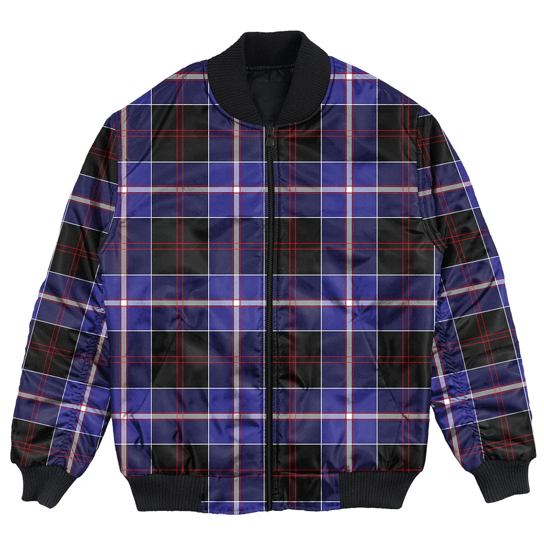 Clan Dunlop Modern Tartan Bomber Jacket JQ97 Dunlop Modern Tartan Tartan Bomber Jacket   