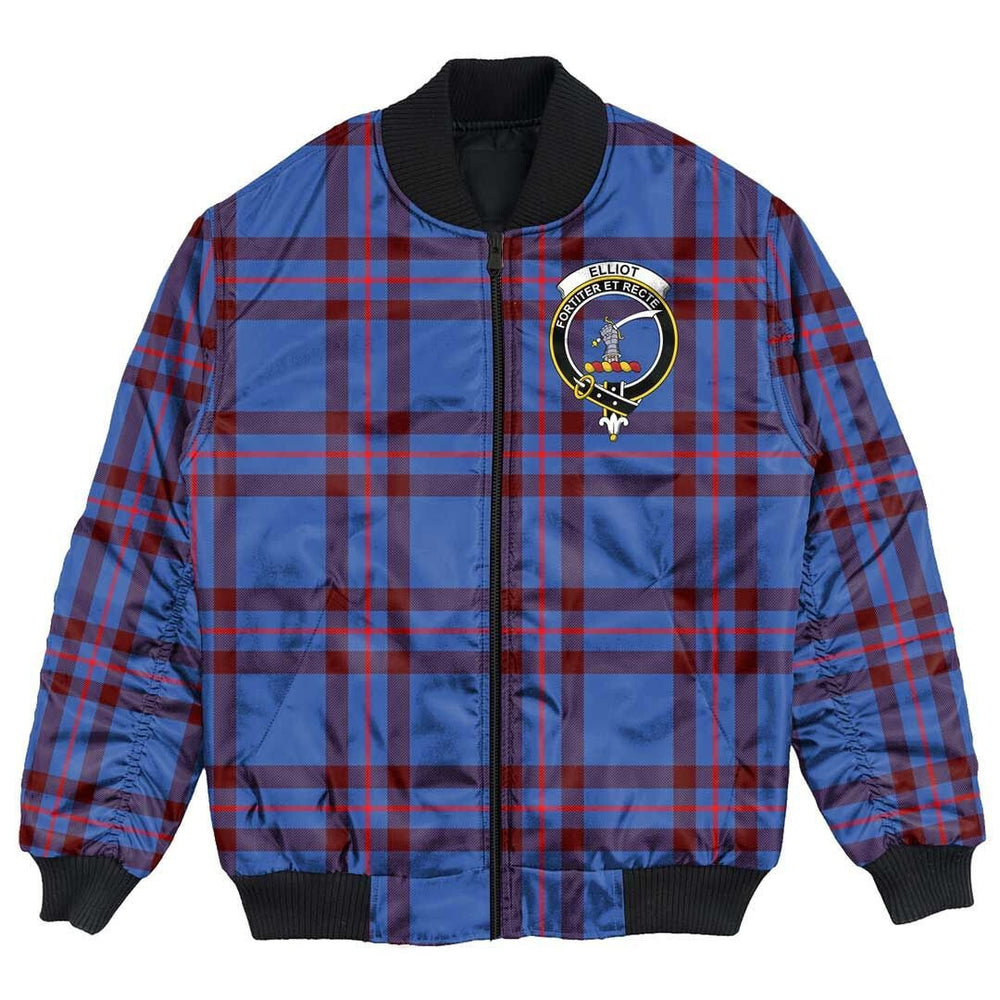 Clan Elliot Modern Tartan Crest Bomber Jacket MC58 Elliot Modern Tartan Tartan Bomber Jacket   