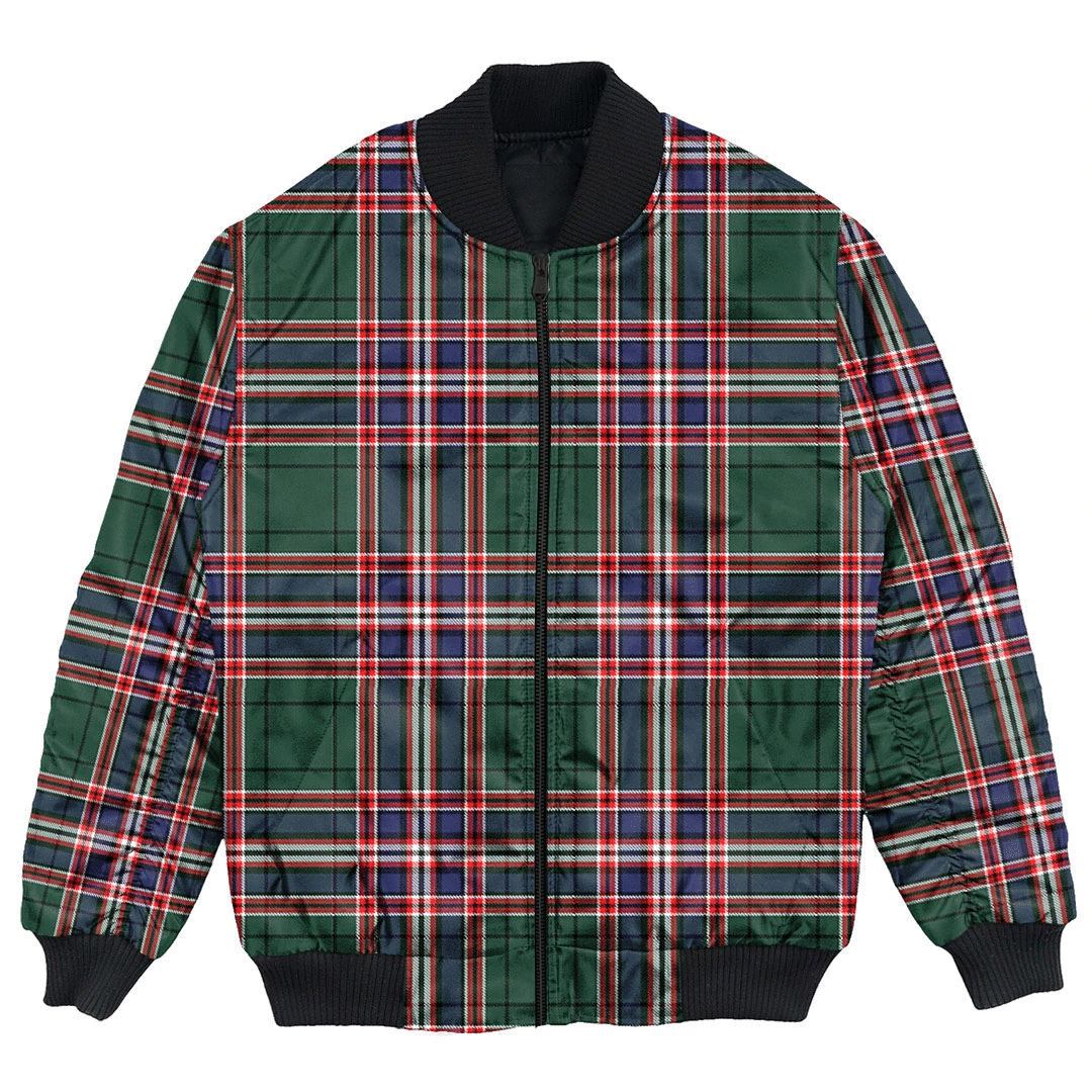 Clan MacFarlane Hunting Modern Tartan Bomber Jacket HB90 MacFarlane Hunting Modern Tartan Tartan Bomber Jacket   