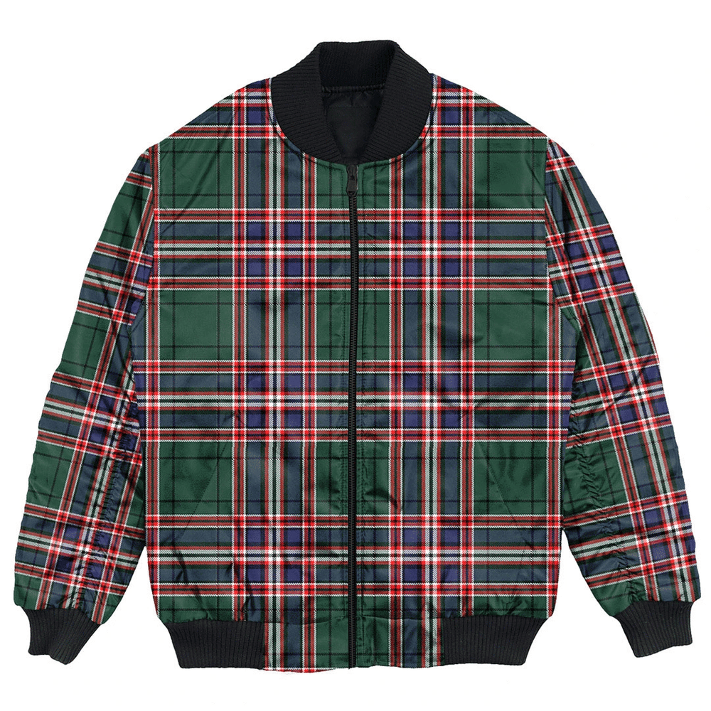 Clan MacFarlane Hunting Modern Tartan Bomber Jacket HB90 MacFarlane Hunting Modern Tartan Tartan Bomber Jacket   
