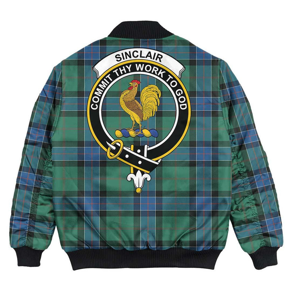 Clan Sinclair Hunting Ancient Tartan Crest Bomber Jacket IZ94 Sinclair Hunting Ancient Tartan Tartan Bomber Jacket   