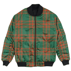 Clan Menzies Green Ancient Tartan Clan Bomber Jacket YK73 Menzies Green Ancient Tartan Tartan Bomber Jacket   