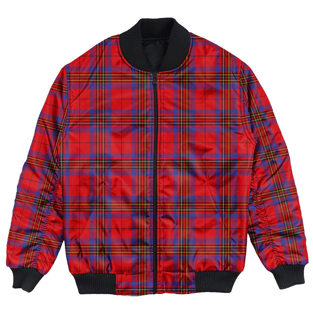 Clan Leslie Modern Tartan Bomber Jacket PJ35 Leslie Modern Tartan Tartan Bomber Jacket   