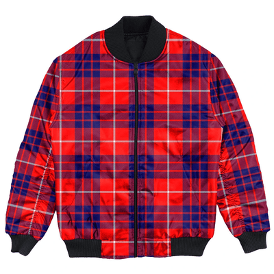 Clan Hamilton Modern Tartan Bomber Jacket QD84