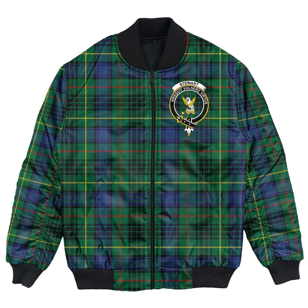 Clan Stewart Hunting Modern Tartan Crest Bomber Jacket OK57 Stewart Hunting Modern Tartan Tartan Bomber Jacket   