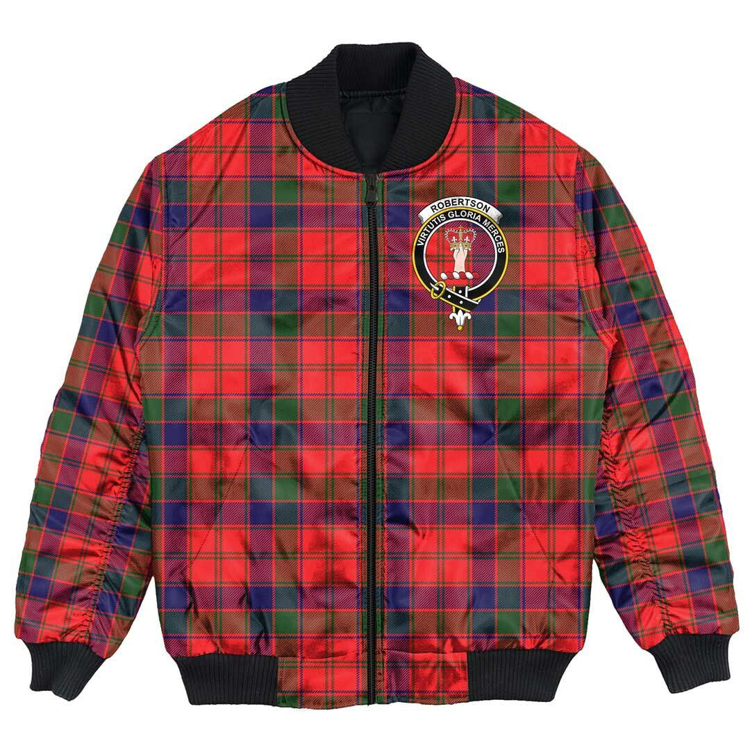 Clan Robertson Modern Tartan Crest Bomber Jacket PL47 Robertson Modern Tartan Tartan Bomber Jacket   