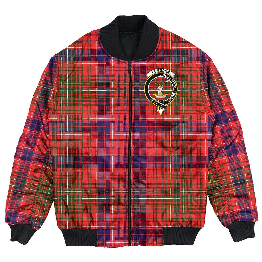 Clan Lumsden Modern Tartan Crest Bomber Jacket MP15 Lumsden Modern Tartan Tartan Bomber Jacket   