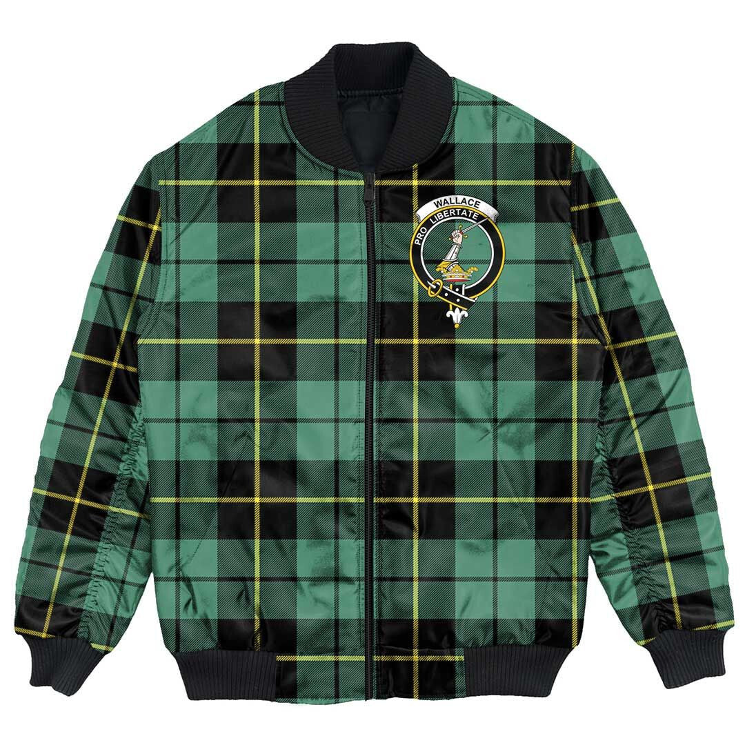 Clan Wallace Hunting Ancient Tartan Crest Bomber Jacket FT57 Wallace Hunting Ancient Tartan Tartan Bomber Jacket   