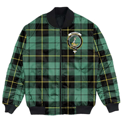 Clan Wallace Hunting Ancient Tartan Crest Bomber Jacket
