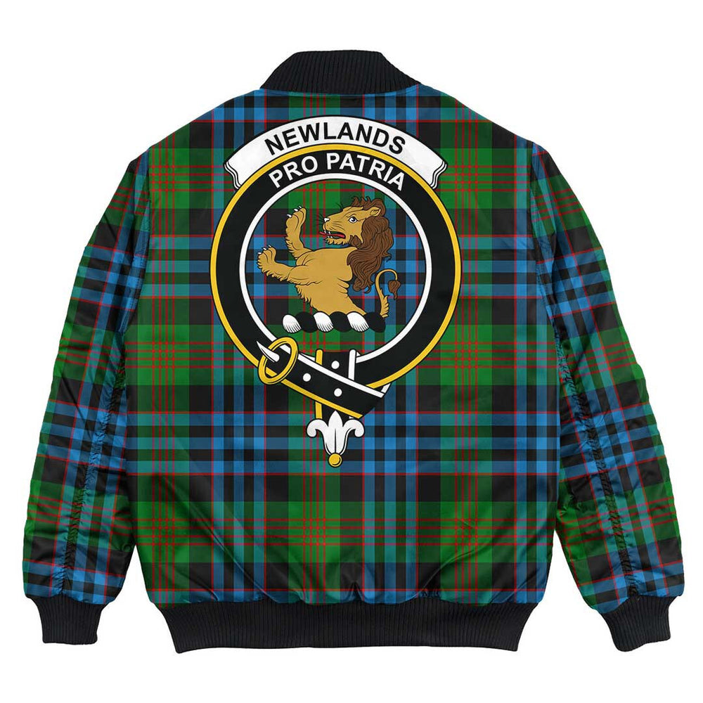 Clan Newlands of Lauriston Tartan Crest Bomber Jacket VN76 Newlands of Lauriston Tartan Tartan Bomber Jacket   