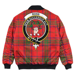 Clan Ross Modern Tartan Crest Bomber Jacket AN24 Ross Modern Tartan Tartan Bomber Jacket   