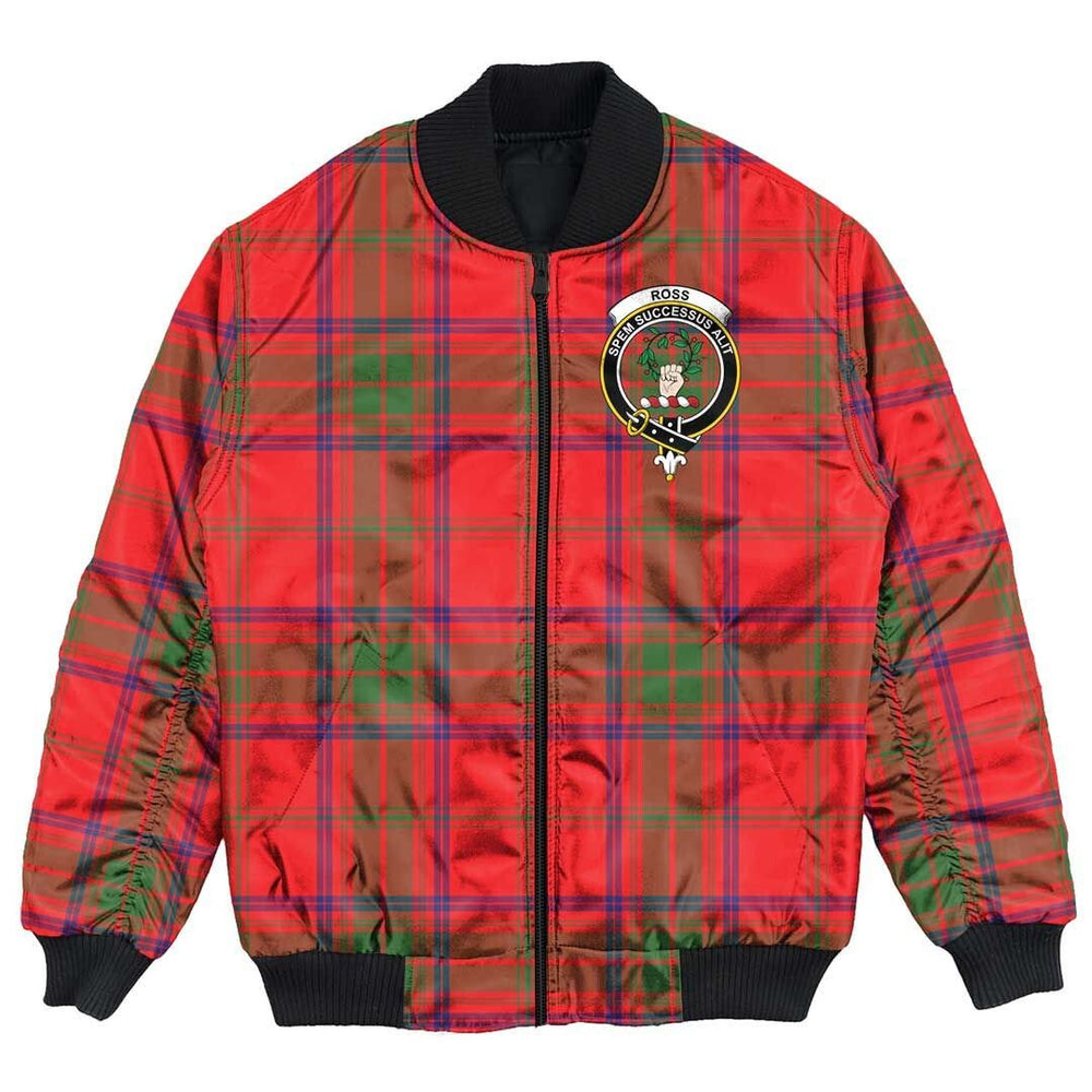 Clan Ross Modern Tartan Crest Bomber Jacket AN24 Ross Modern Tartan Tartan Bomber Jacket   