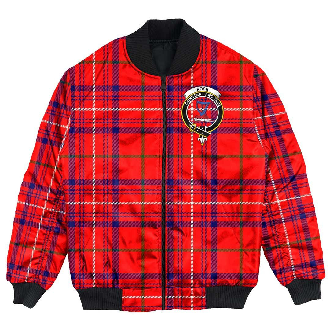 Clan Rose Modern Tartan Crest Bomber Jacket AK34 Rose Modern Tartan Tartan Bomber Jacket   