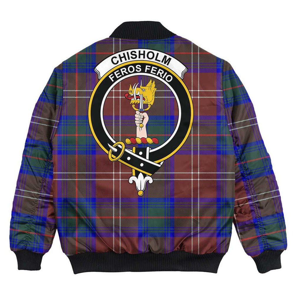 Clan Clan Chisholm Hunting Modern Tartan Crest Bomber Jacket VZ36 Chisholm Hunting Modern Tartan Tartan Bomber Jacket   