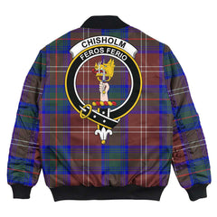 Clan Clan Chisholm Hunting Modern Tartan Crest Bomber Jacket VZ36 Chisholm Hunting Modern Tartan Tartan Bomber Jacket   