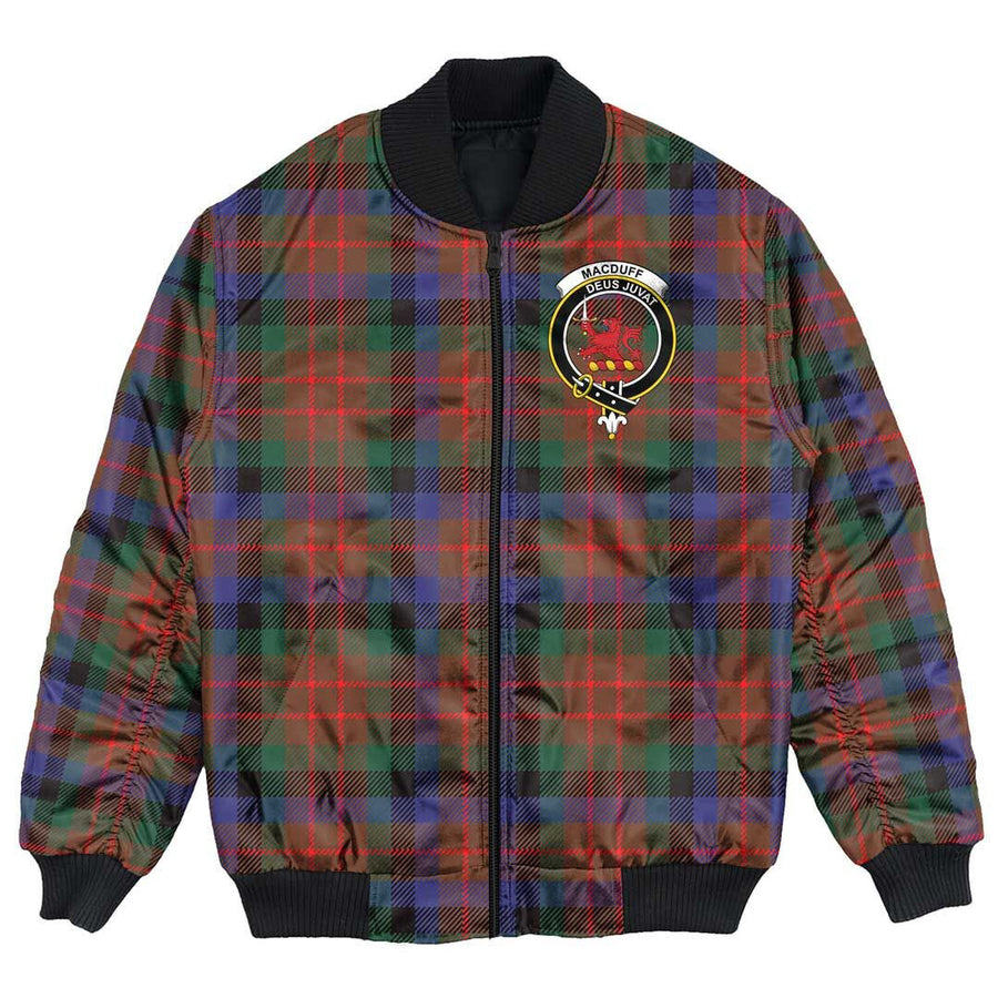 Clan MacDuff Hunting Modern Tartan Crest Bomber Jacket GM32 MacDuff Hunting Modern Tartan Tartan Bomber Jacket   