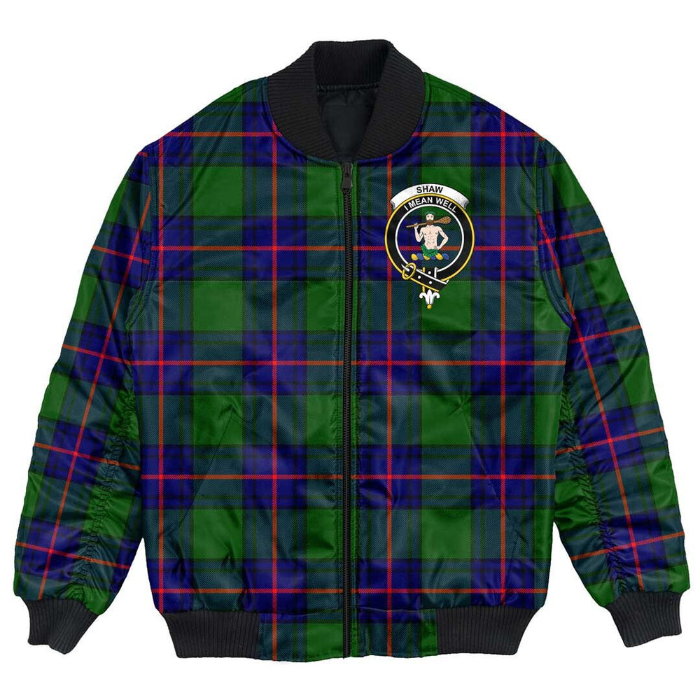 Clan Shaw Modern Tartan Crest Bomber Jacket VX33 Shaw Modern Tartan Tartan Bomber Jacket   