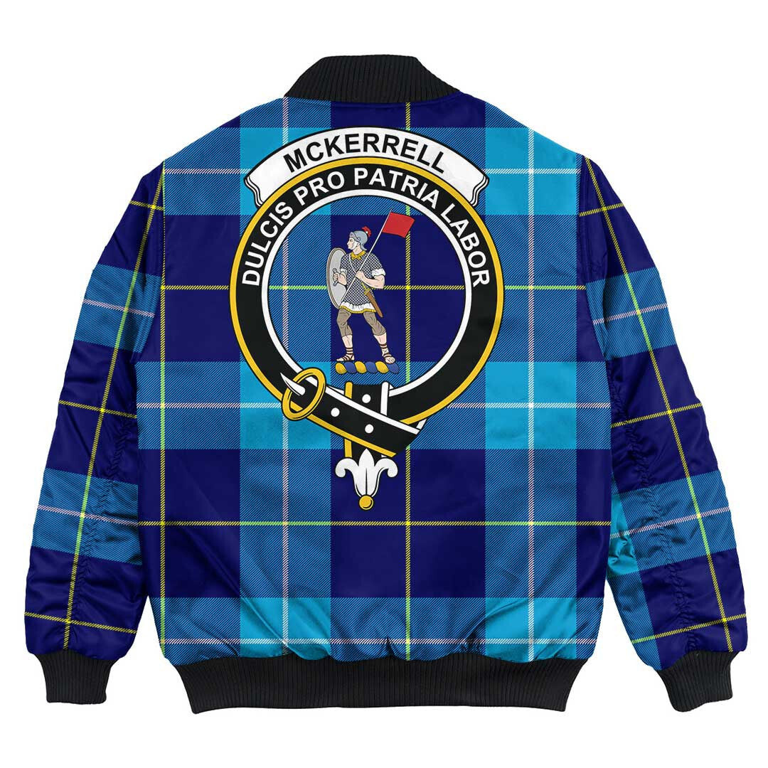 Clan McKerrell Tartan Crest Bomber Jacket IE76 McKerrell Tartan Tartan Bomber Jacket   