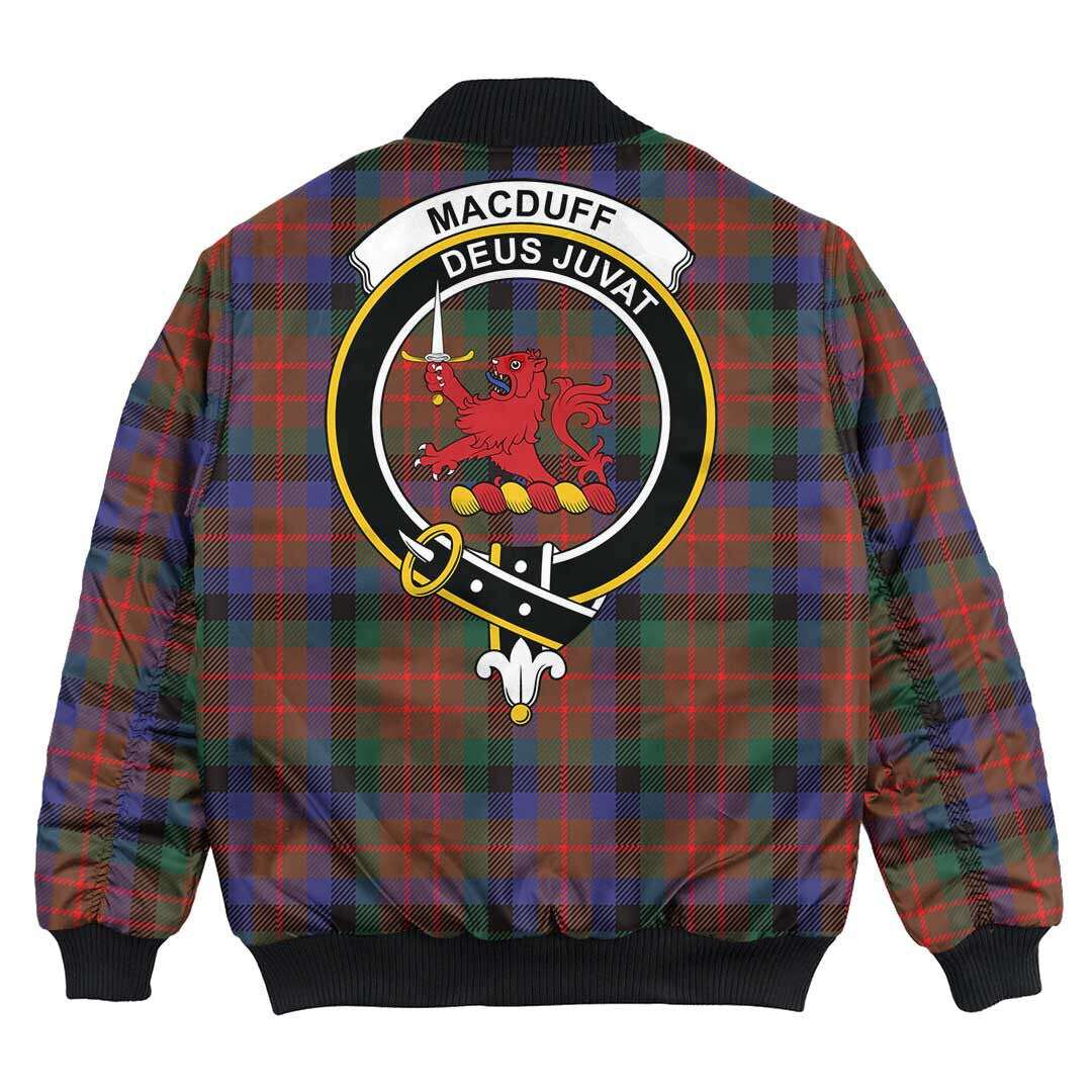 Clan MacDuff Hunting Modern Tartan Crest Bomber Jacket GM32 MacDuff Hunting Modern Tartan Tartan Bomber Jacket   