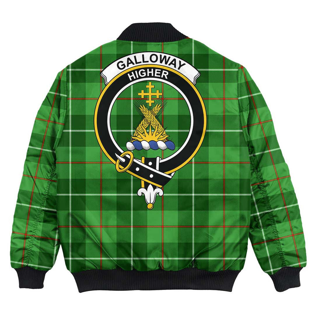 Clan Galloway District Tartan Crest Bomber Jacket FD76 Galloway District Tartan Tartan Bomber Jacket   