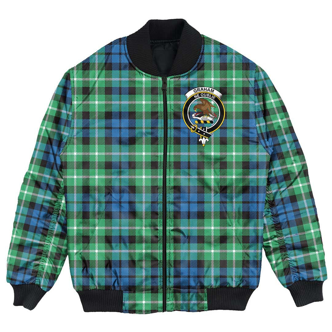 Clan Graham of Montrose Ancient Tartan Crest Bomber Jacket GH45 Graham of Montrose Ancient Tartan Tartan Bomber Jacket   