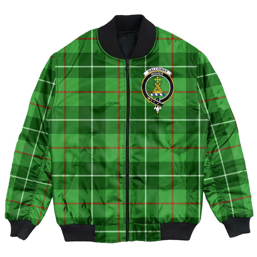 Clan Galloway District Tartan Crest Bomber Jacket FD76 Galloway District Tartan Tartan Bomber Jacket   