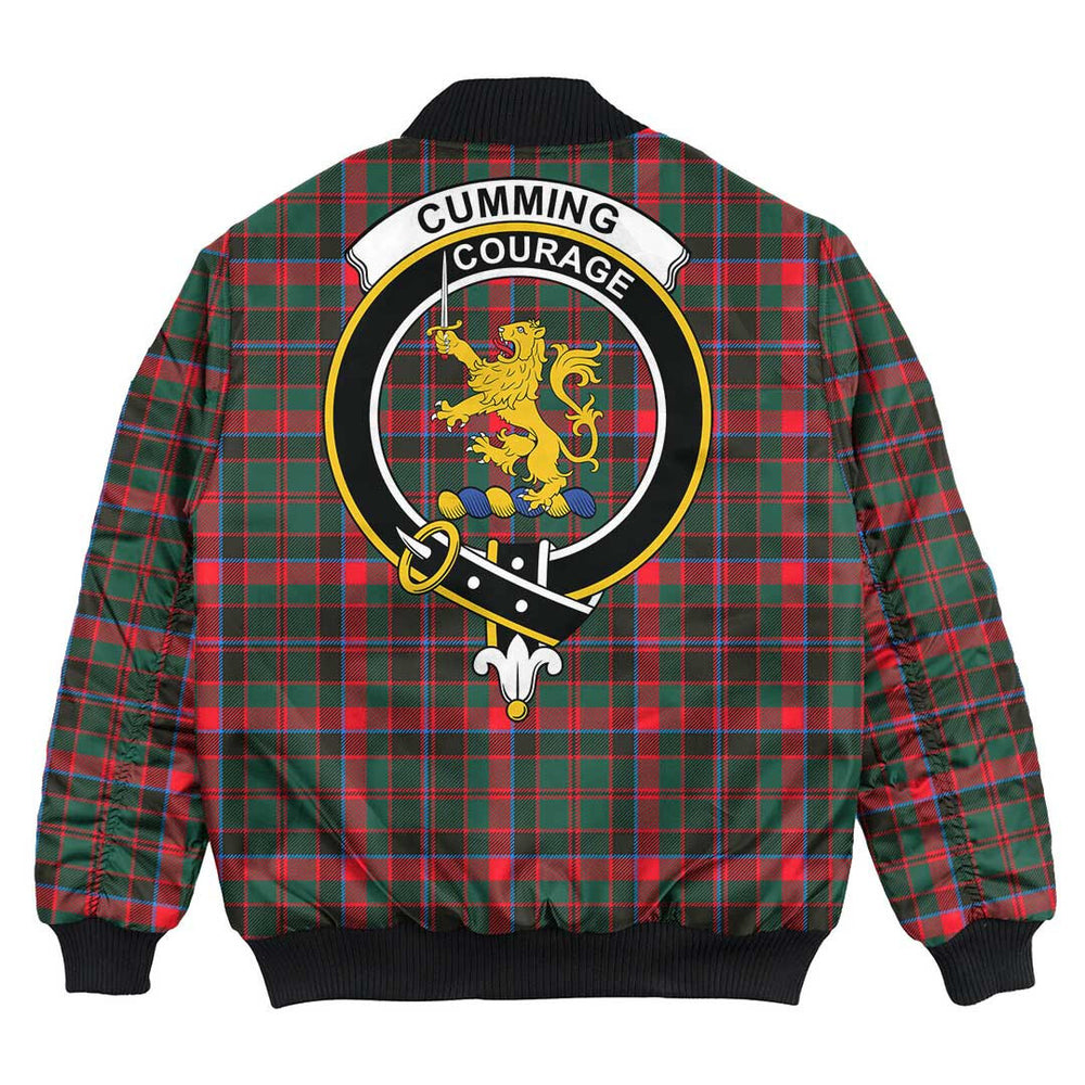 Clan Cumming Hunting Modern Tartan Crest Bomber Jacket EF21 Cumming Hunting Modern Tartan Tartan Bomber Jacket   