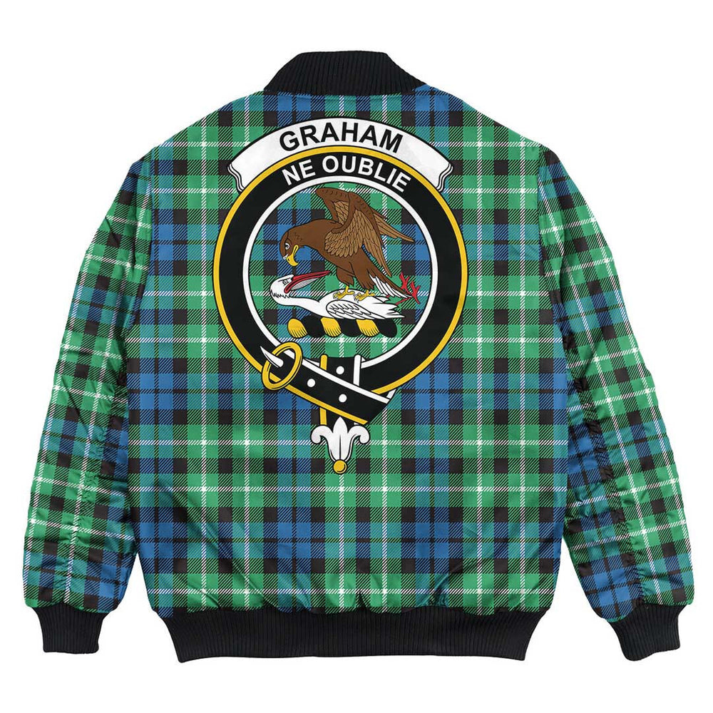 Clan Graham of Montrose Ancient Tartan Crest Bomber Jacket GH45 Graham of Montrose Ancient Tartan Tartan Bomber Jacket   