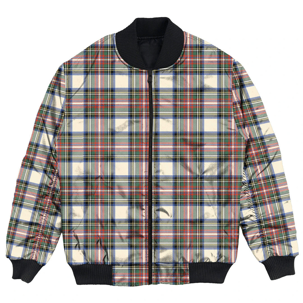 Clan Stewart Dress Ancient Tartan Clan Bomber Jacket CO95 Stewart Dress Ancient Tartan Tartan Bomber Jacket   