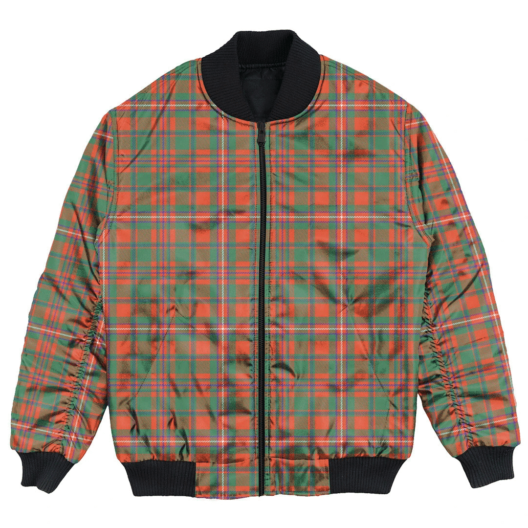 Clan MacKinnon Ancient Tartan Clan Bomber Jacket OA66 MacKinnon Ancient Tartan Tartan Bomber Jacket   