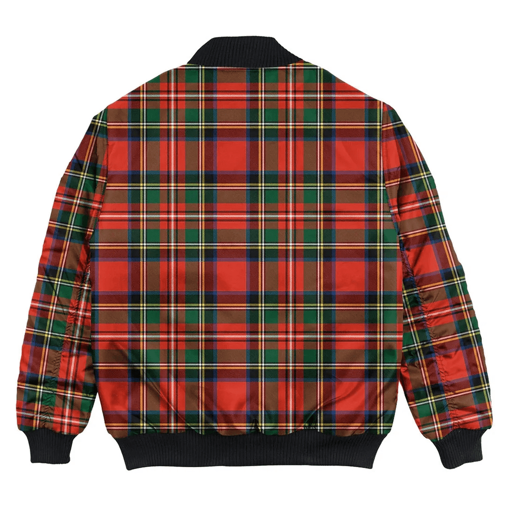 Clan Stewart Royal Modern Tartan Bomber Jacket ZK19 Stewart Royal Modern Tartan Tartan Bomber Jacket   