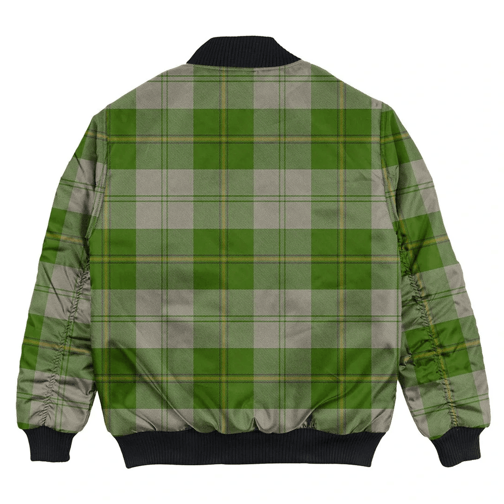 Clan Cunningham Dress Green Dancers Tartan Bomber Jacket ME83 Cunningham Dress Green Dancers Tartan Tartan Bomber Jacket   