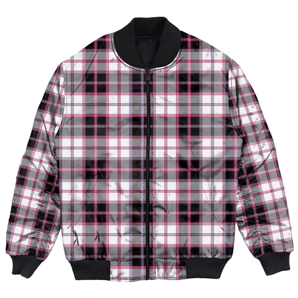 Clan MacPherson Hunting Modern Tartan Bomber Jacket TF64 MacPherson Hunting Modern Tartan Tartan Bomber Jacket   