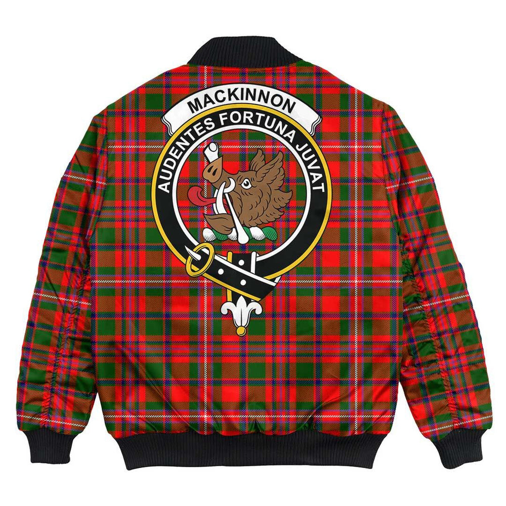 Clan MacKinnon Modern Tartan Crest Bomber Jacket DL95 MacKinnon Modern Tartan Tartan Bomber Jacket   