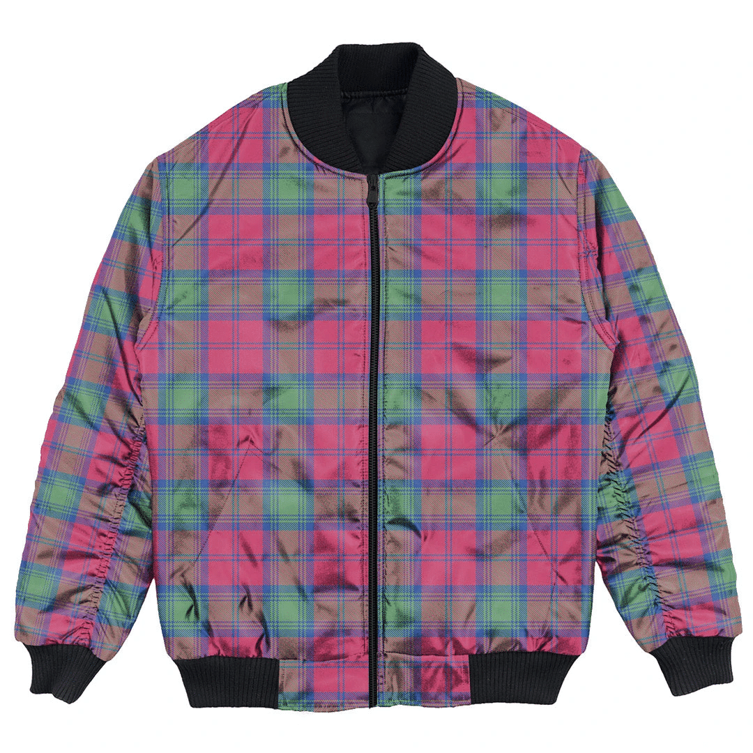 Clan Lindsay Ancient Tartan Bomber Jacket AB60 Lindsay Ancient Tartan Tartan Bomber Jacket   