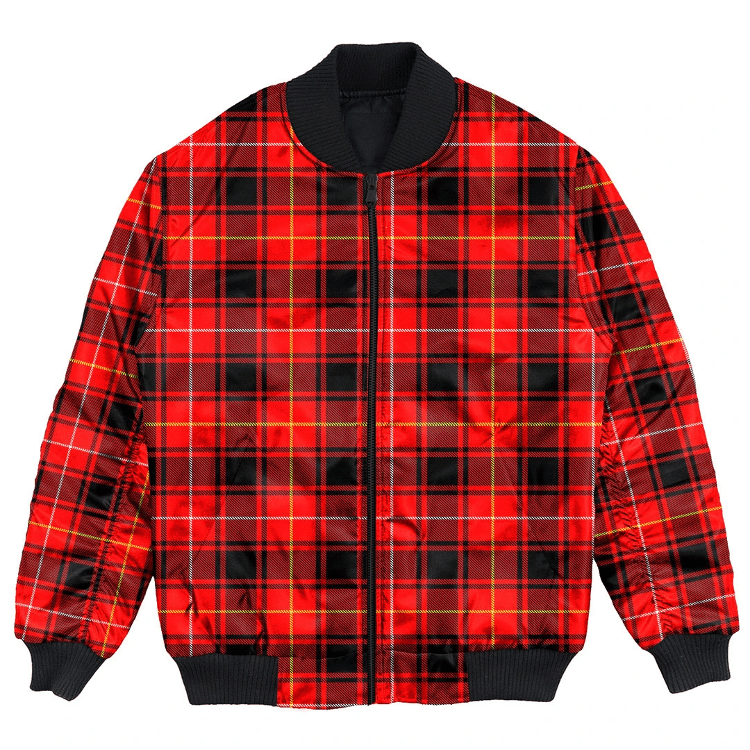Clan MacIver Modern Tartan Bomber Jacket ZP66 MacIver Modern Tartan Tartan Bomber Jacket   