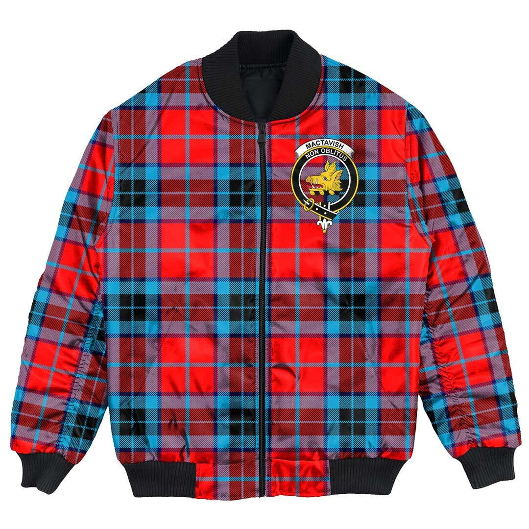 Clan MacTavish Modern Tartan Crest Bomber Jacket BE74 MacTavish Modern Tartan Tartan Bomber Jacket   
