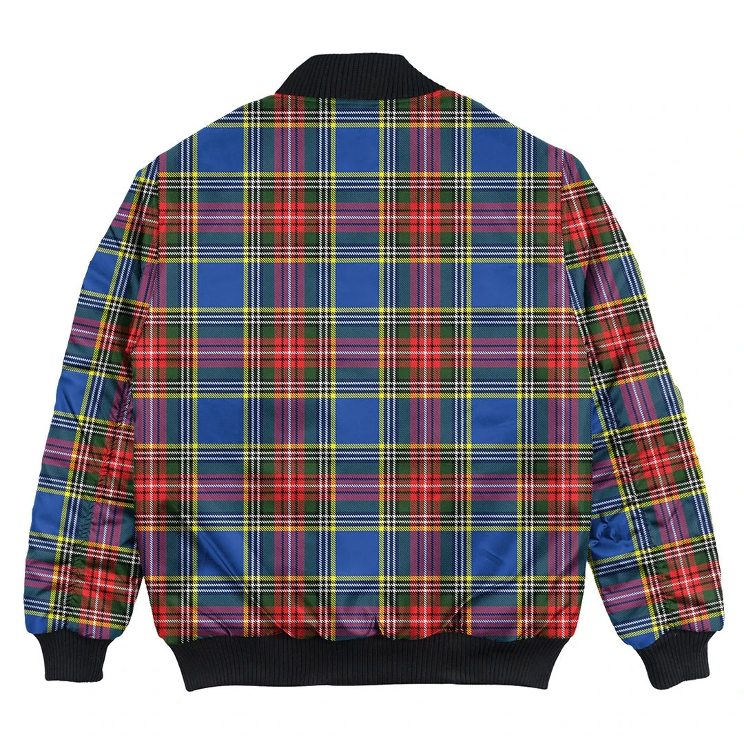 Clan MacBeth Modern Tartan Bomber Jacket CS96 MacBeth Modern Tartan Tartan Bomber Jacket   