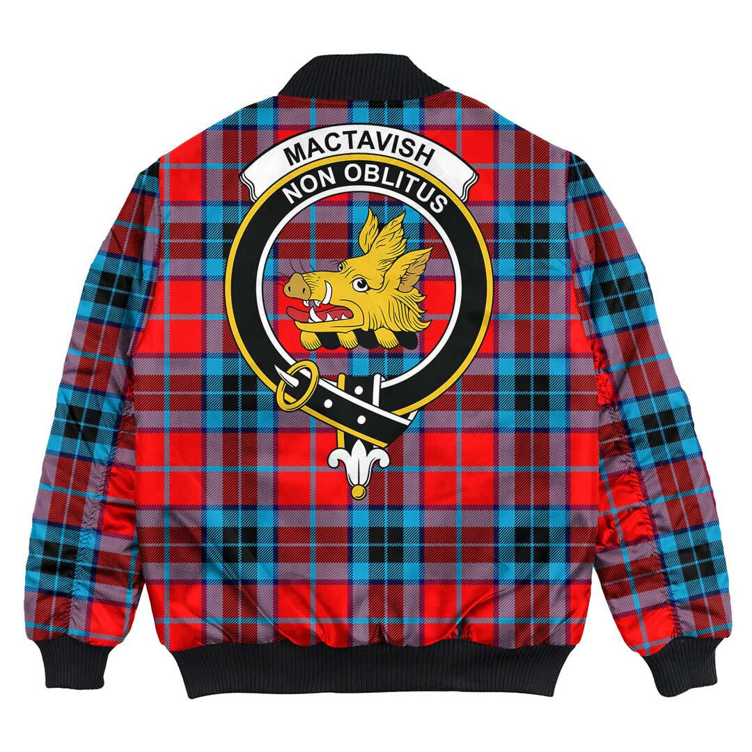 Clan MacTavish Modern Tartan Crest Bomber Jacket BE74 MacTavish Modern Tartan Tartan Bomber Jacket   