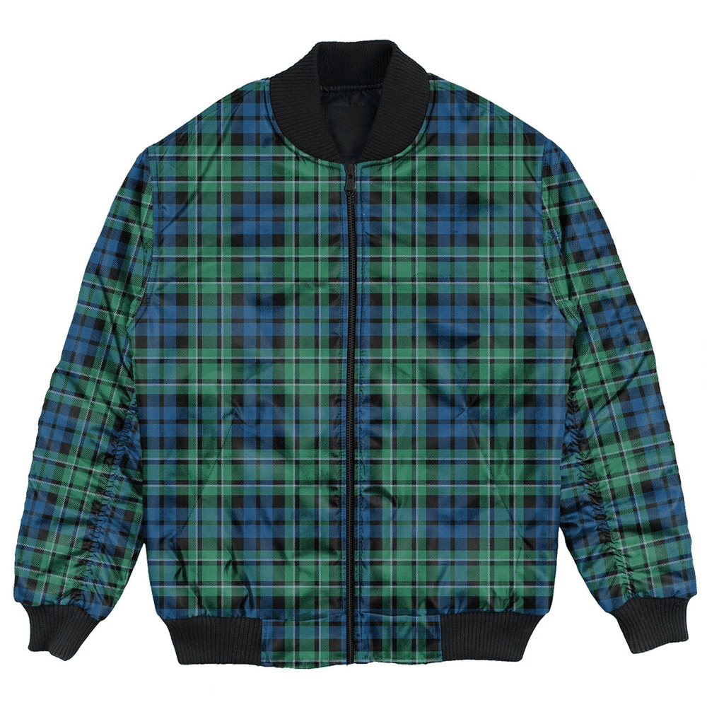 Clan MacCallum Ancient Tartan Bomber Jacket PH59 MacCallum Ancient Tartan Tartan Bomber Jacket   
