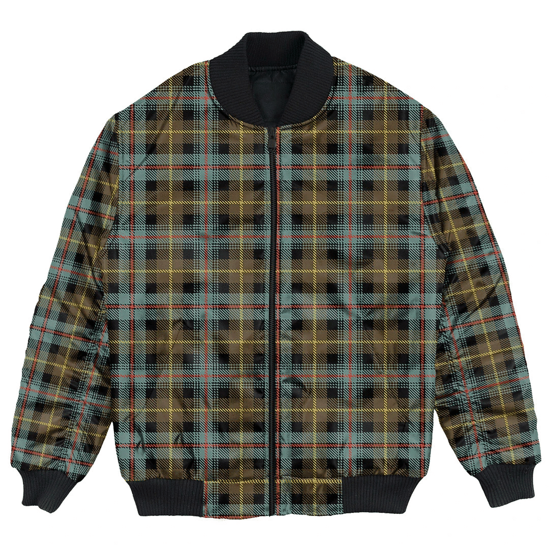 Clan Farquharson Weathered Tartan Bomber Jacket AF15 Farquharson Weathered Tartan Tartan Bomber Jacket   