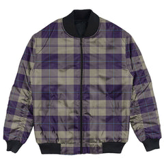 Clan Cunningham Dress Blue Dancers Tartan Bomber Jacket PE79 Cunningham Dress Blue Dancers Tartan Tartan Bomber Jacket   